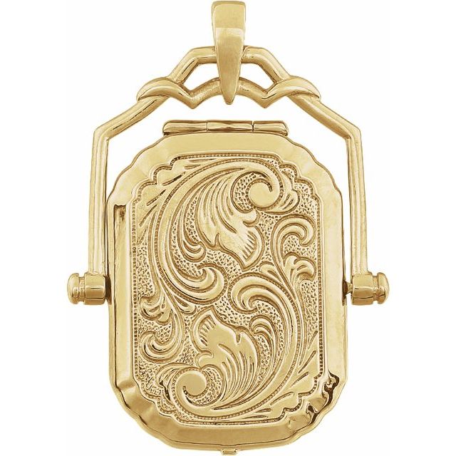 14K Yellow Swivel Locket