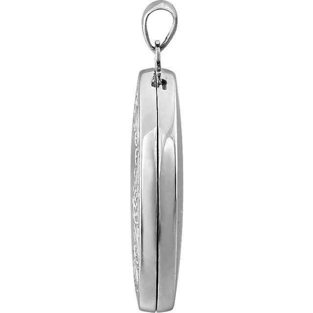 Sterling Silver Engravable Oval Locket