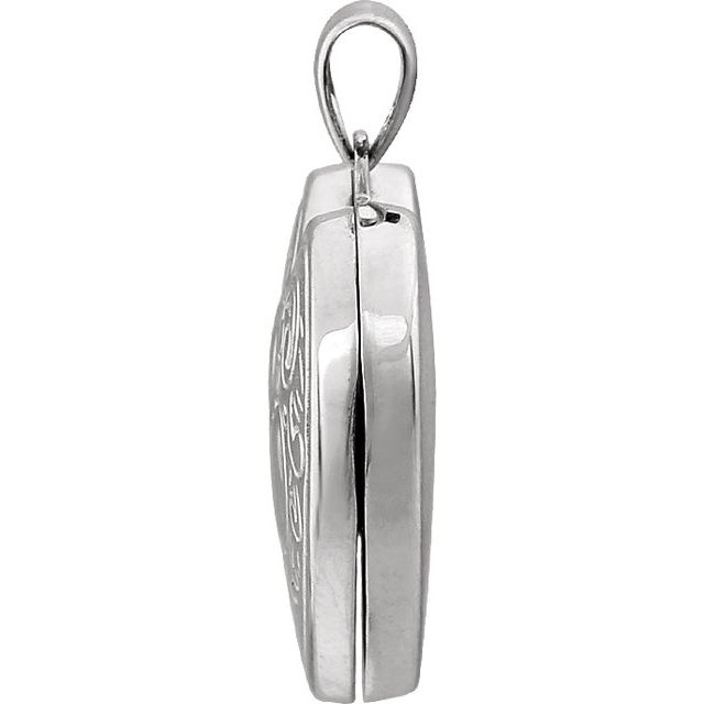 Sterling Silver Engravable Double Heart Locket