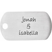 14K White 21x38 mm Posh Mommy® Engravable Little Dude Dog Tag
