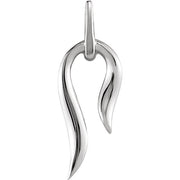 14k White Freeform Pendant