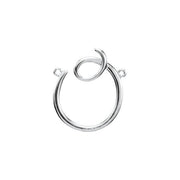 Sterling Silver Script Initial O Necklace Center