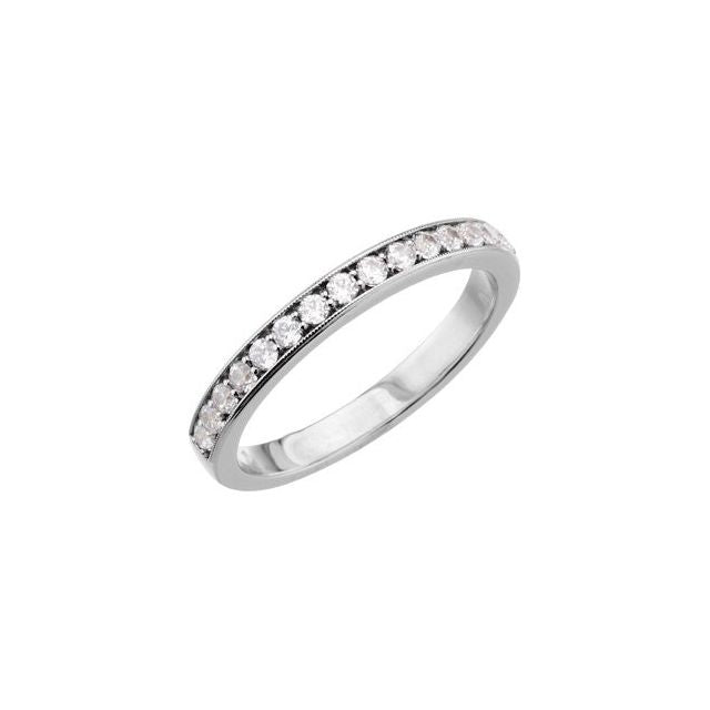 14K White 1/4 CTW Natural Diamond Band