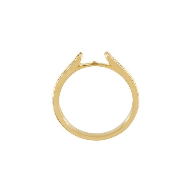 18K Yellow Floral Peg Shank