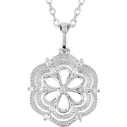 Sterling Silver .08 CTW Natural Diamond 18' Necklace