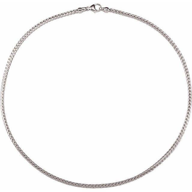 Sterling Silver 2.75 mm Foxtail 16' Chain
