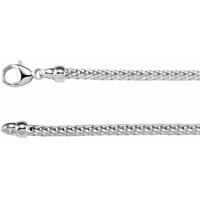 Sterling Silver 2.75 mm Foxtail 18' Chain