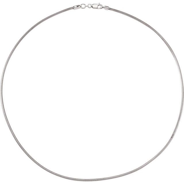 Sterling Silver 2 mm Snake 20' Chain