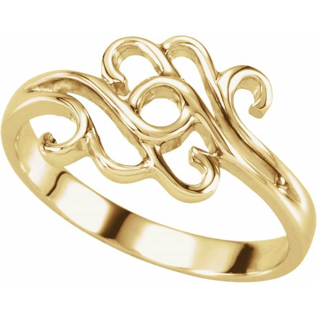 14K Yellow Freeform Ring