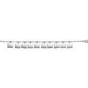 Sterling Silver Ten Commandments Charm 7' Bracelet