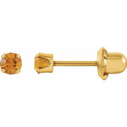 14K Yellow Imitation Citrine Inverness® Piercing Earrings
