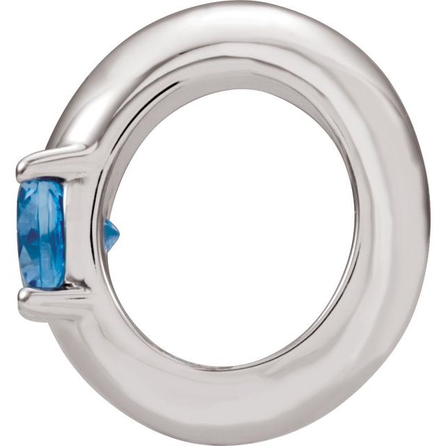 14K White March Birth of a Child™ Miniature Birthstone Ring Pendant