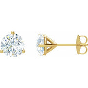 14k Yellow 1 1/2 Ctw Natural Diamond Stud Earrings