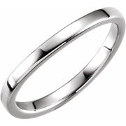 14k White 1.65 Mm Ladies Stackable Band Size 7