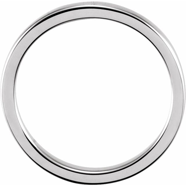 14k White 1.65 Mm Ladies Stackable Band Size 7