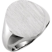 Sterling Silver Oval Signet Ring