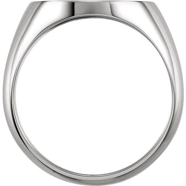 Sterling Silver Oval Signet Ring