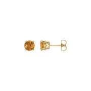 14K Yellow 6 mm Natural Citrine Earrings