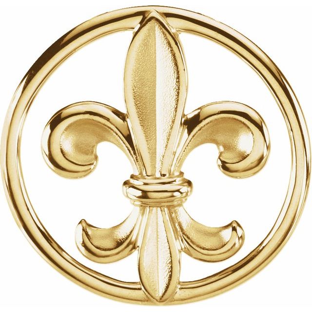 14K Yellow Fleur-de-Lis Pendant
