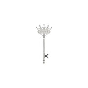 Sterling Silver 1/10 CTW Natural Diamond Crown Key Pendant