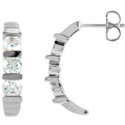 14K White 1 3/8 CTW Lab-Grown Diamond Earrings