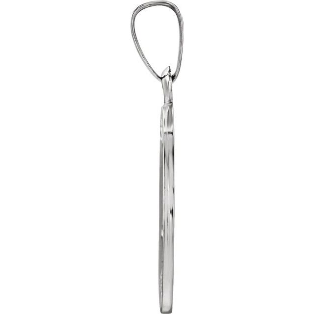 14K White 18 mm Round St. Joseph Medal