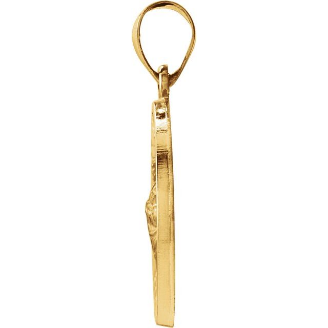 14K Yellow 18 mm Hollow Round St. Jude Medal