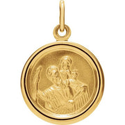 14K Yellow 14 mm St. Christopher Medal
