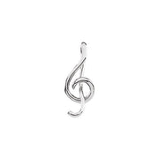 14k White Treble Clef Pendant