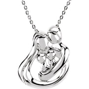Sterling Silver 2 Child Family 18' Necklace
