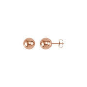 14k Rose 8 Mm Ball Earrings