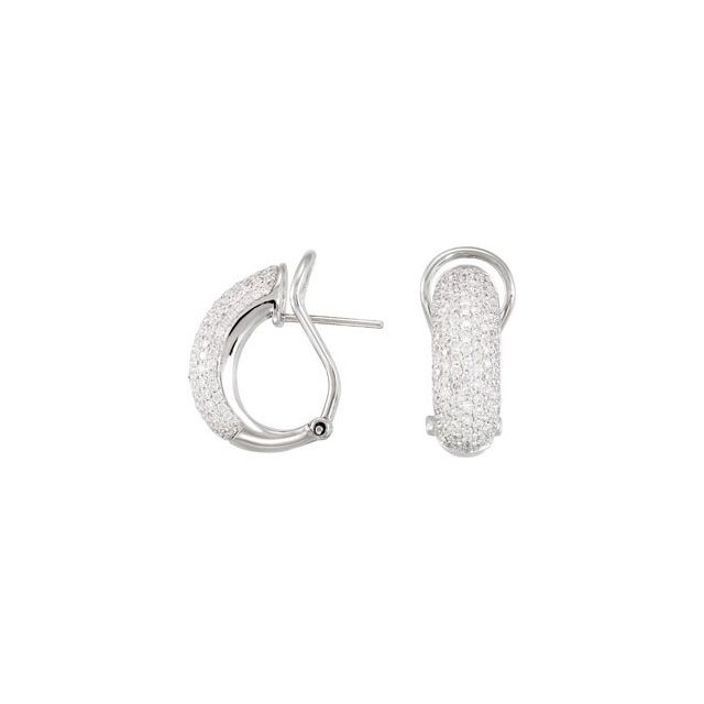 14K White 1 1/2 CTW Natural Diamond Earrings
