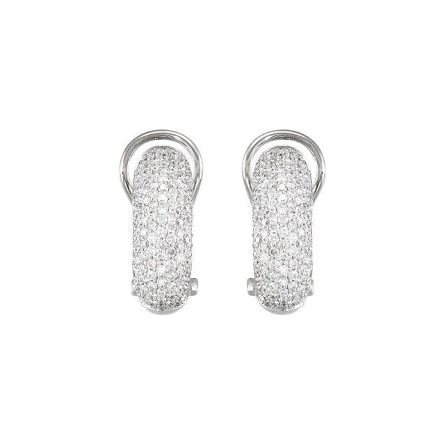 14K White 1 1/2 CTW Natural Diamond Earrings