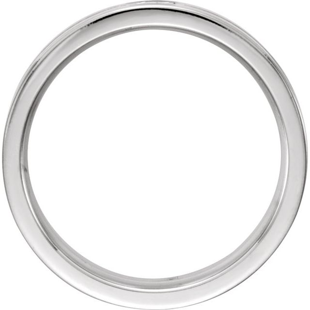 Sterling Silver 6 mm Grooved Band Size 8