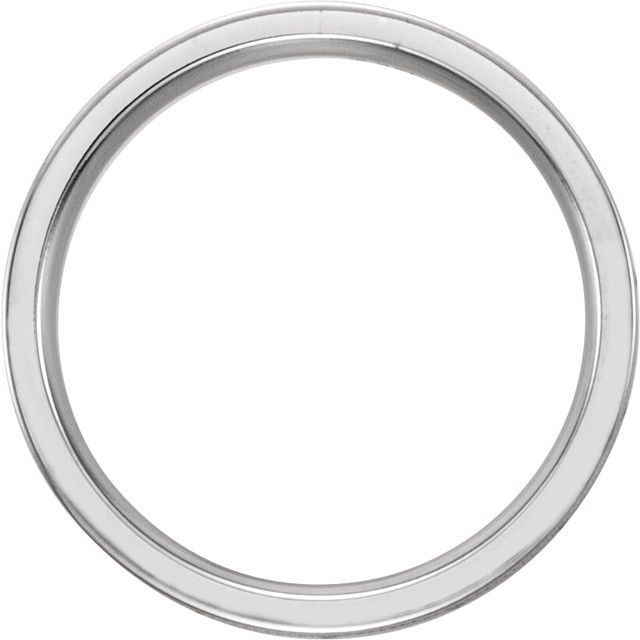 14K White 6 mm Design Band with Milgrain  Size 6