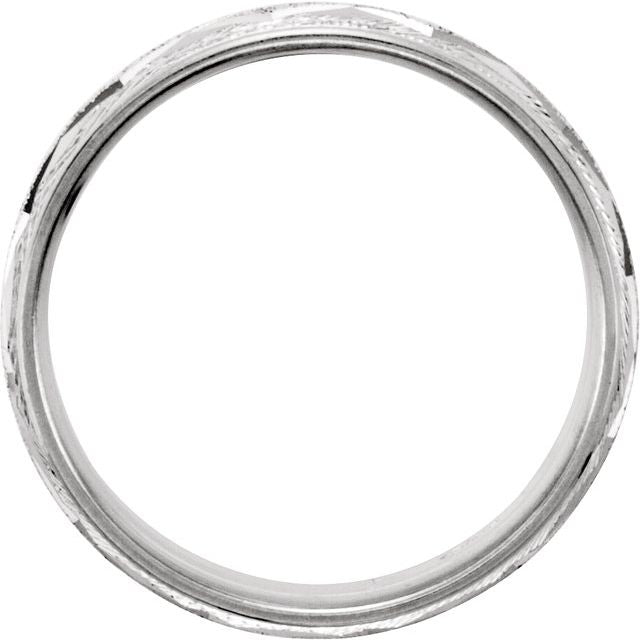Sterling Silver Comfort-Fit Pattern Band Size 5.5
