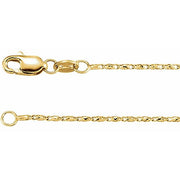 14K Yellow 1 mm Raso 18' Chain