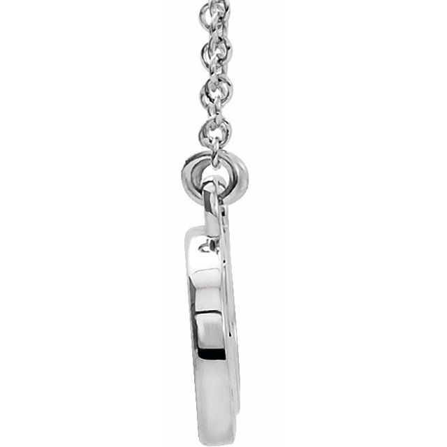 Sterling Silver 27.5x8.4 Mm Infinity-inspired Love 17' Necklace