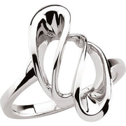 14K White Freeform Ring