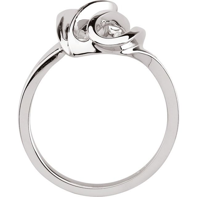 14K White Freeform Ring