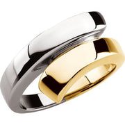 14K Yellow/White Bypass Ring