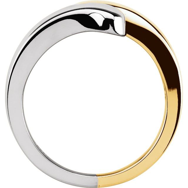 14K Yellow/White Bypass Ring