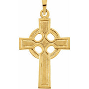 14K Yellow Celtic-Inspired Cross Pendant