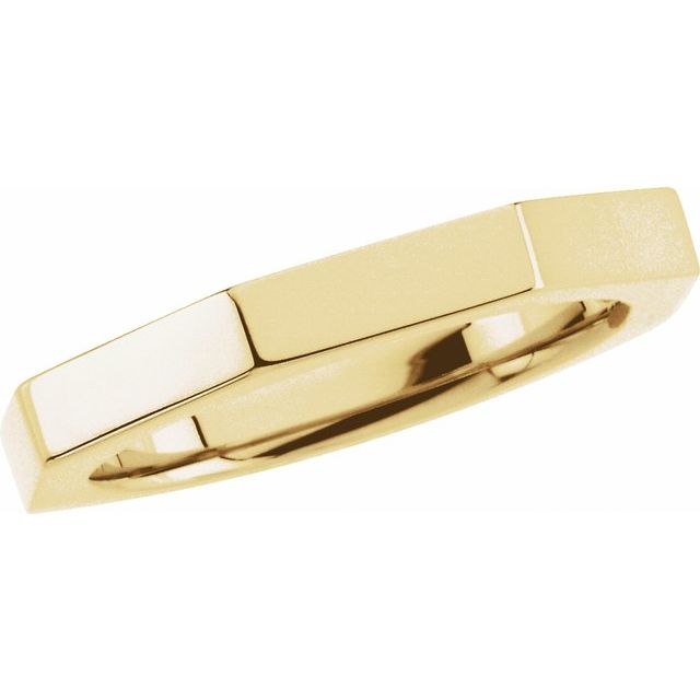14k Yellow 3.75 Mm Geometric Band Size 5
