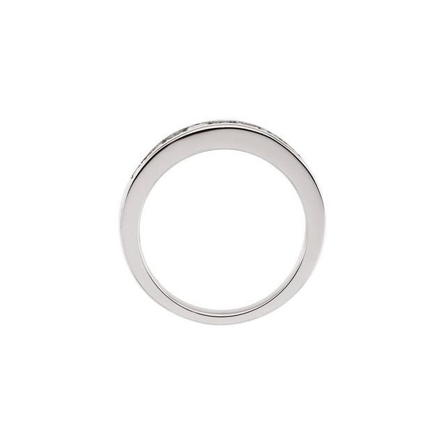 14k White 3/4 Ctw Natural Diamond Band
