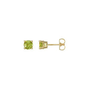 14K Yellow 5 mm Natural Peridot Earrings
