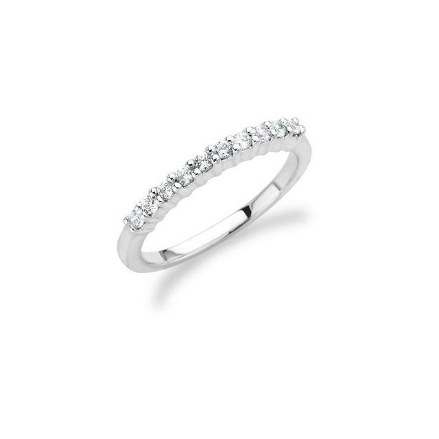 14K White 1/4 CTW Natural Diamond Band