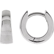 Sterling Silver Hinged 10.25 mm Hoop Earrings