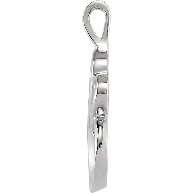 14K White Freeform Pendant