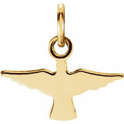 14K Yellow 11x8 mm Dove Pendant